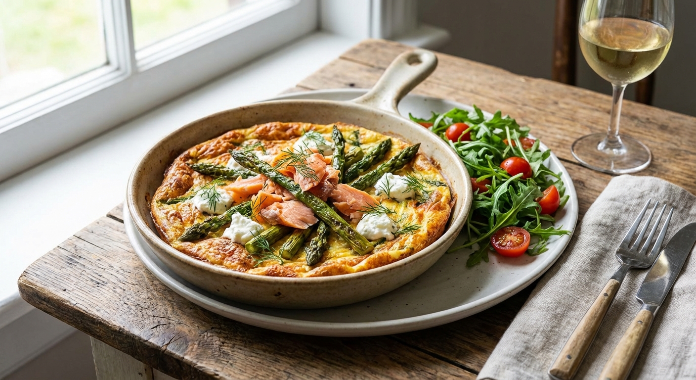 Smoked Salmon & Asparagus Frittata