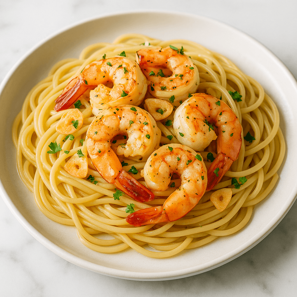 Pasta with Garlic Shrimp