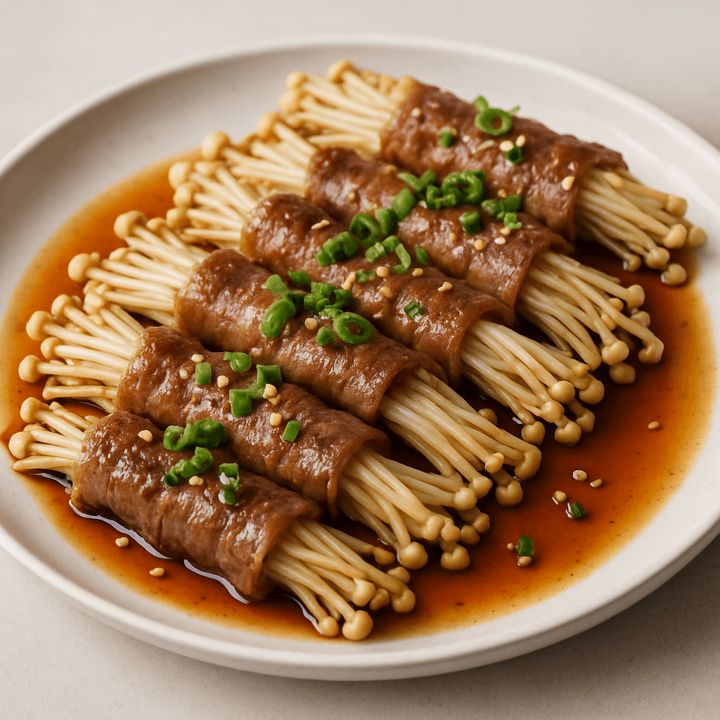 Enoki Beef Rolls