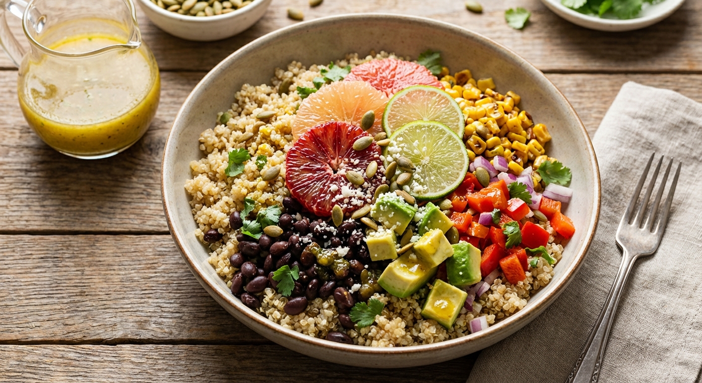 Quinoa and Black Bean Salad with Citrus Dressing
