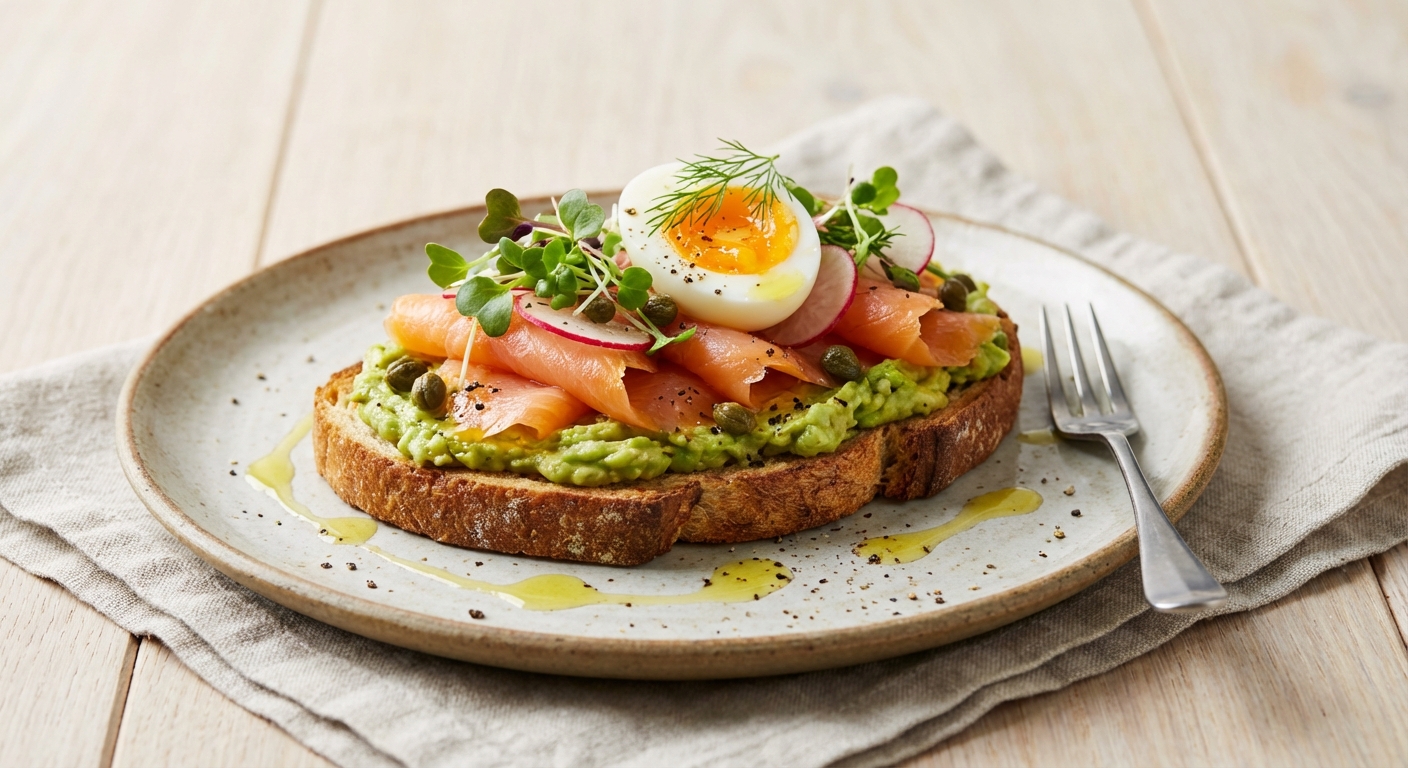 Smoked Salmon and Avocado Sandwich