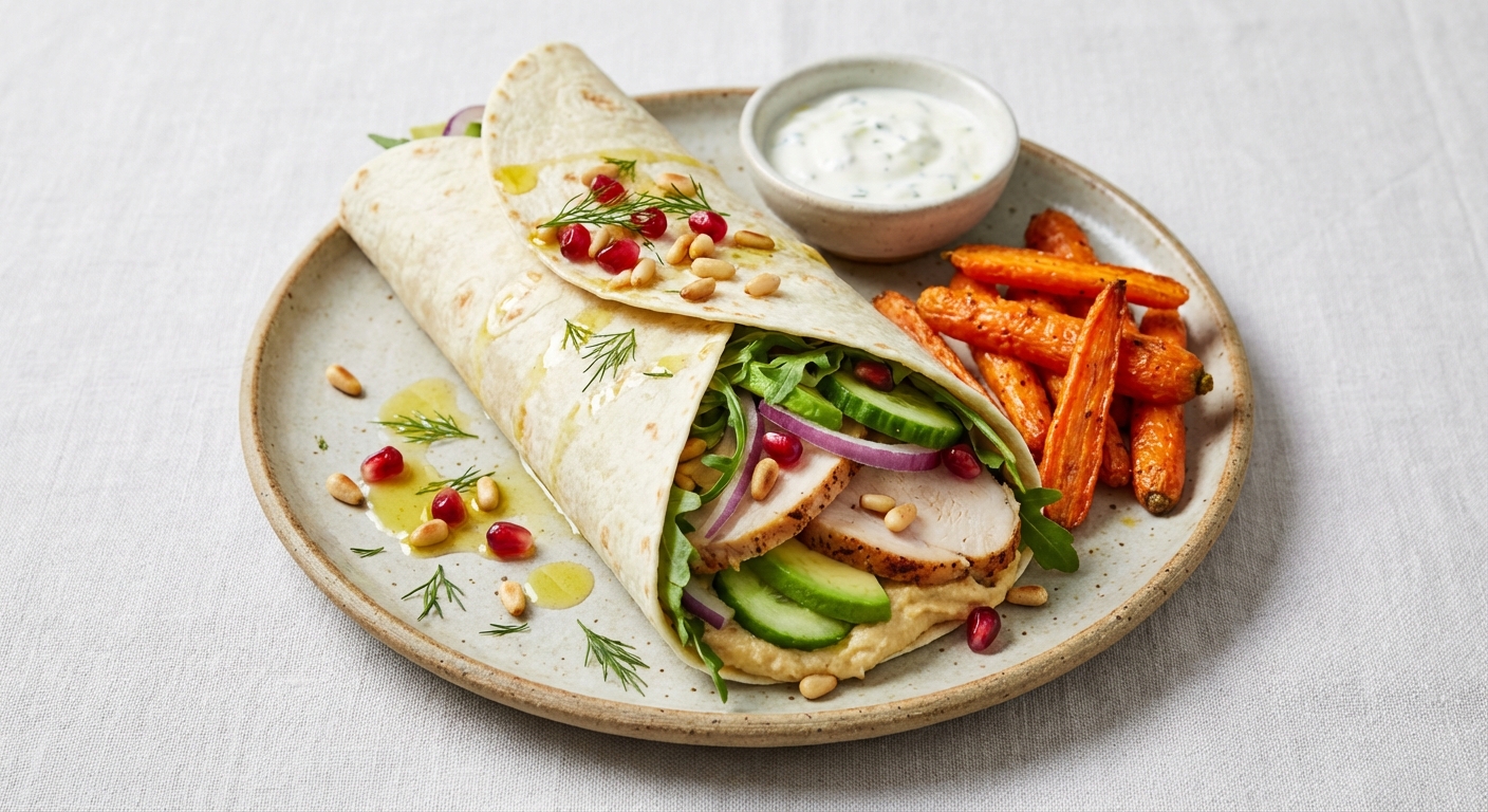 Turkey and Hummus Wrap