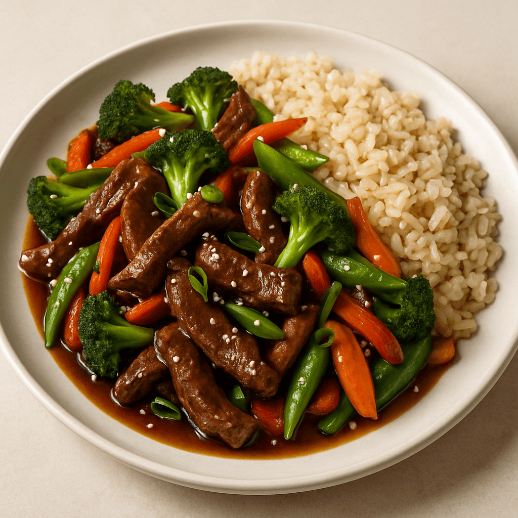 Beef Stir Fry with Brown Rice