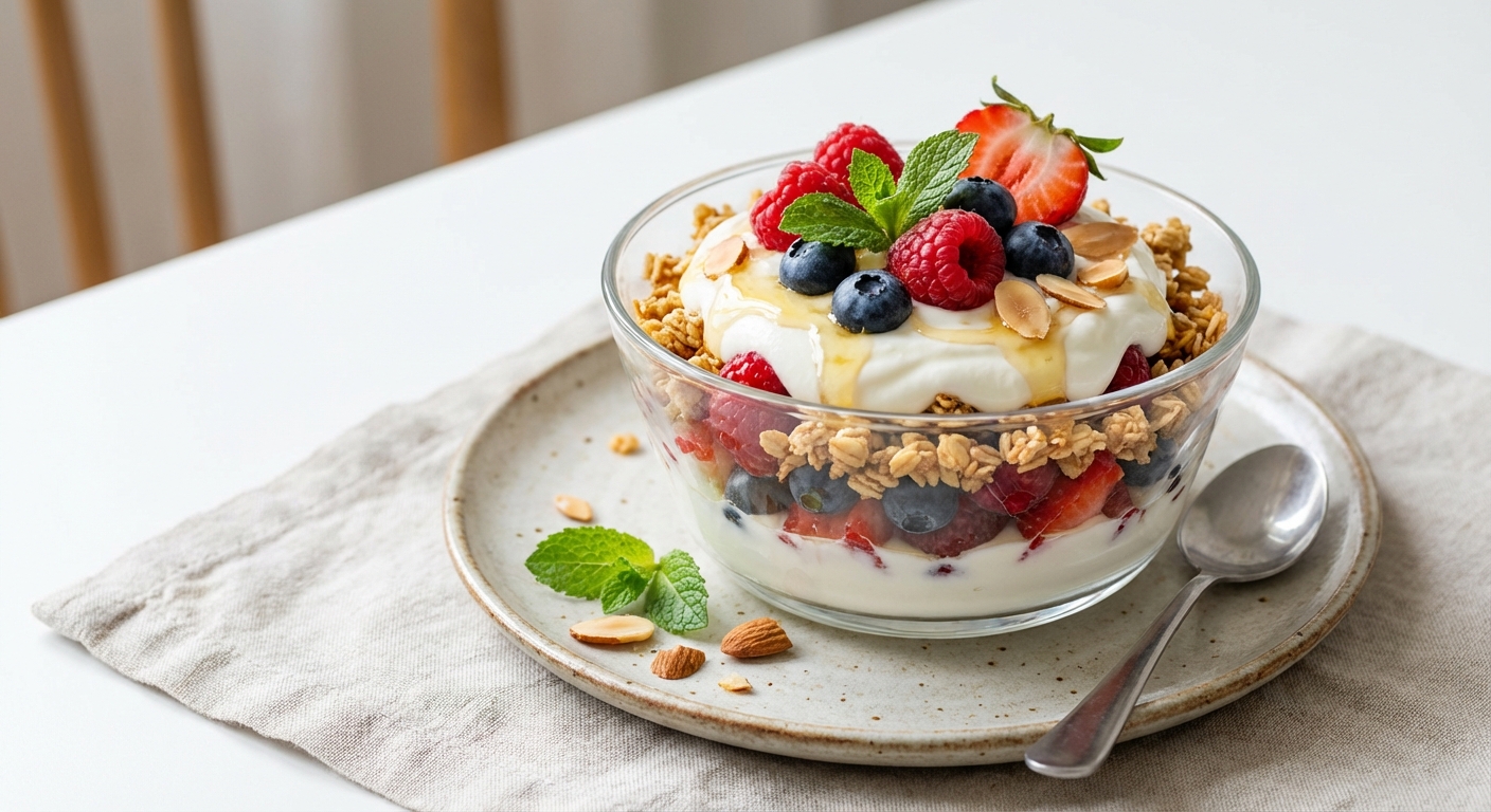 Greek Yogurt Berry Parfait with Granola