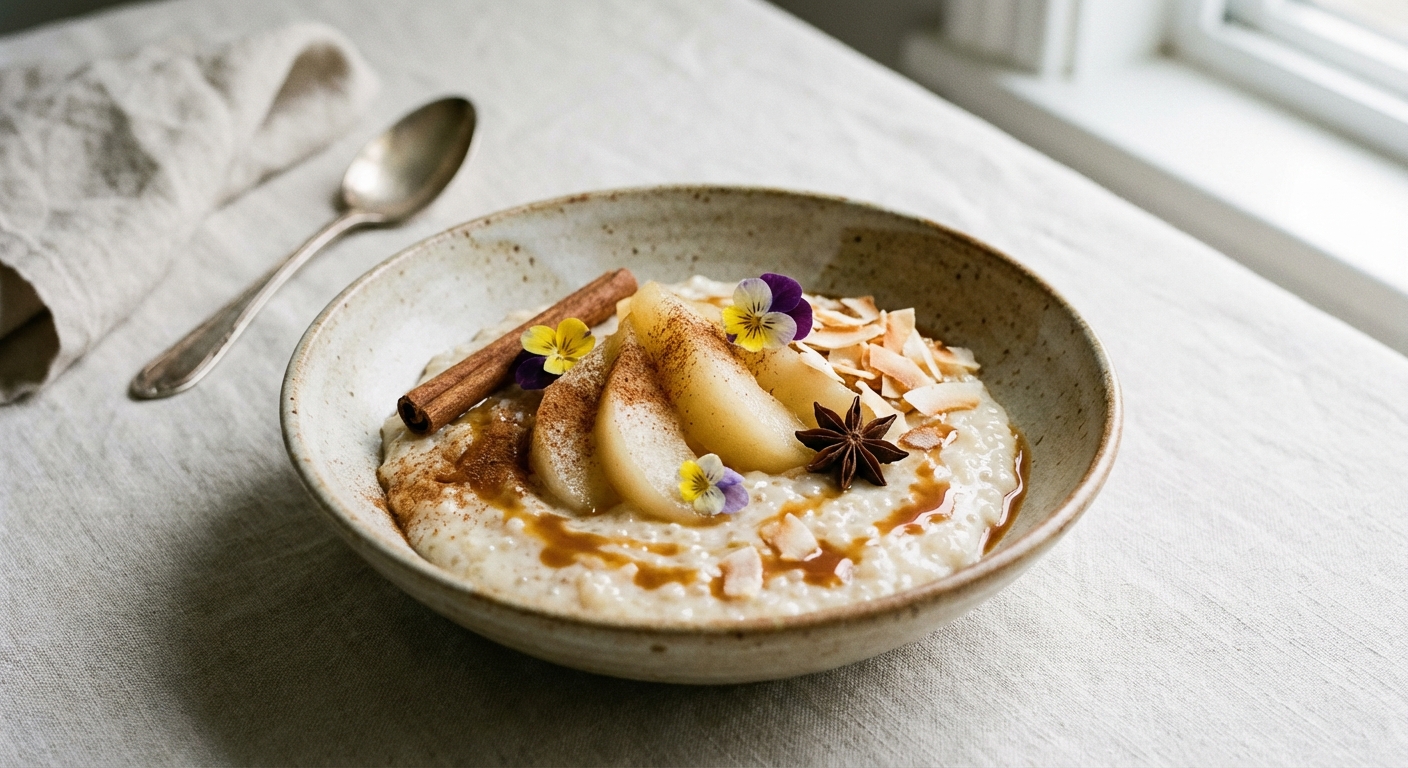 Cinnamon-Infused Asian Pear Tapioca Pudding