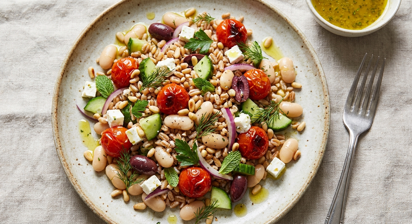 Mediterranean Bean & Farro Salad
