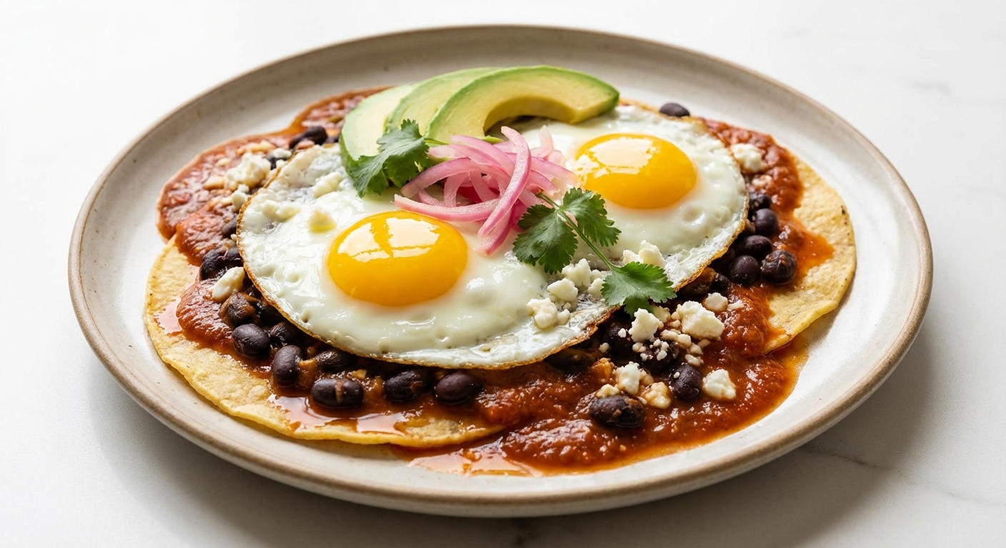Huevos Rancheros on Corn Tortillas