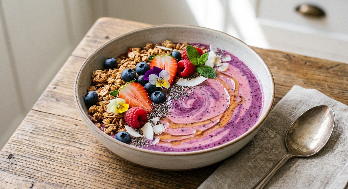 Berry Smoothie Bowl with Granola