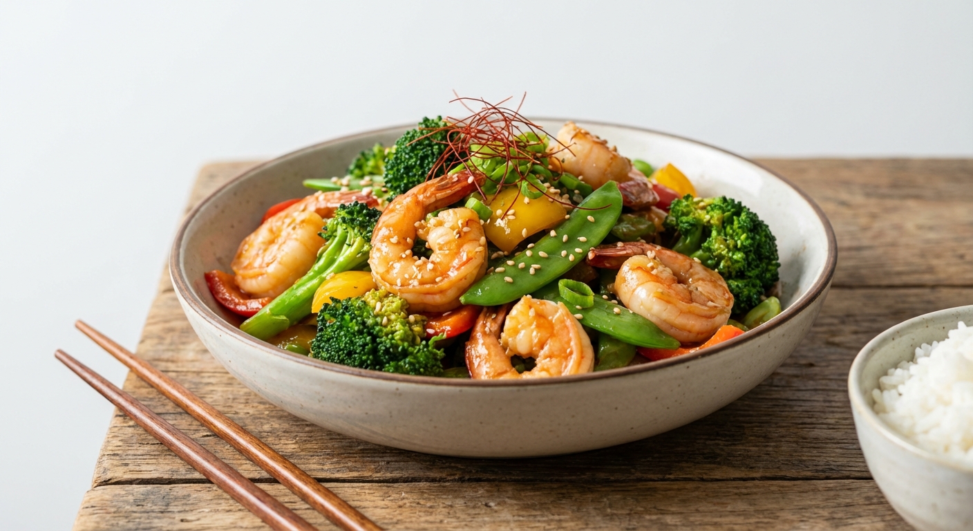 Stir-fried Shrimp with Broccoli