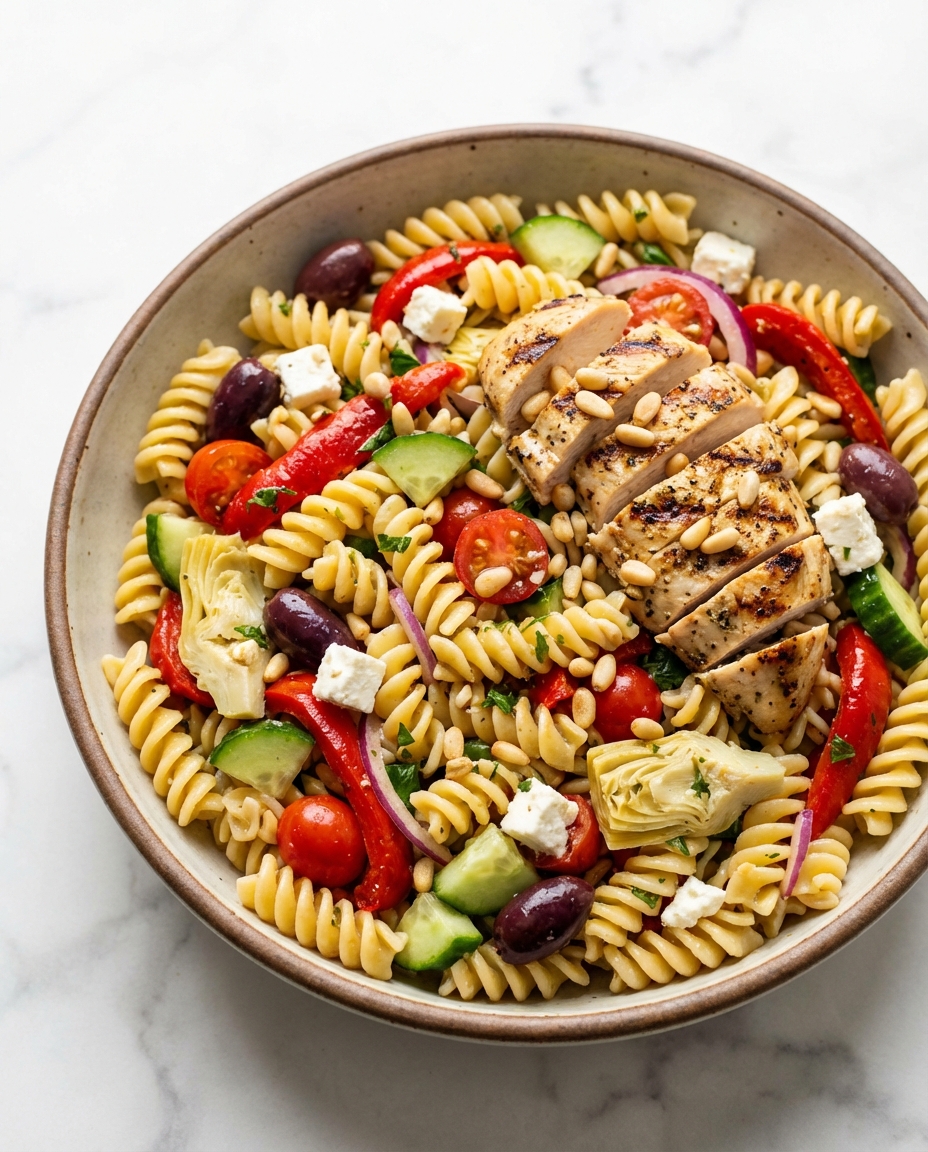 Mediterranean Rotini Pasta Salad