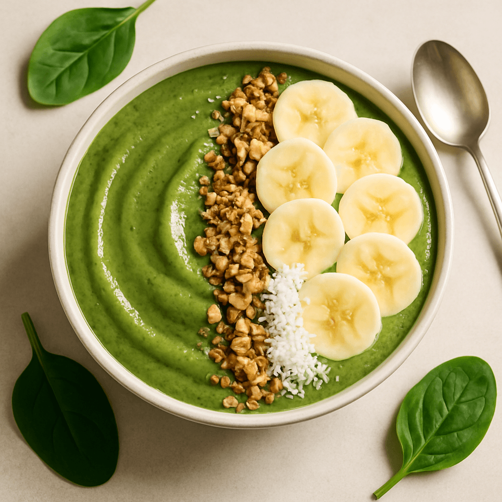 Spinach Banana Smoothie Bowl