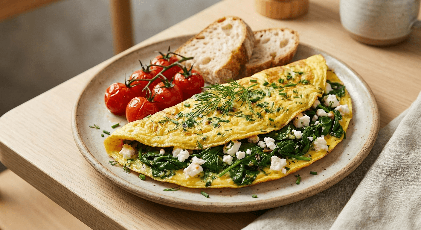 Spinach and Feta Omelet