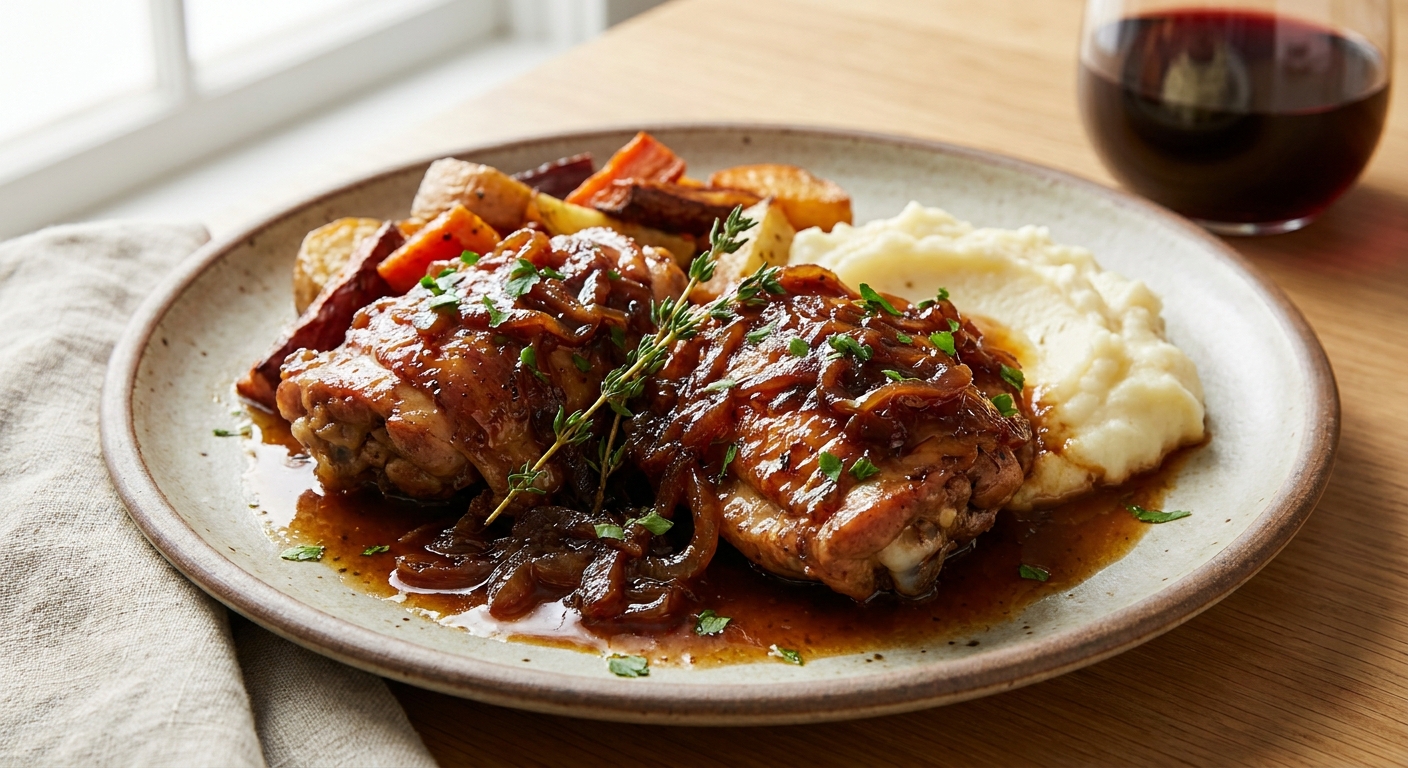 Slow-Cooker Caramelized Onion & Brown Sugar Chicken (Crock-Pot)
