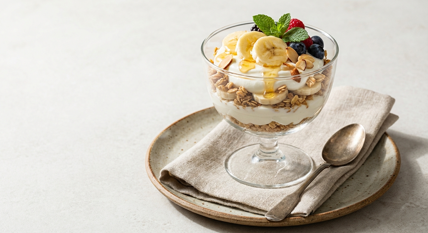 Greek Yogurt Parfait with Granola & Banana