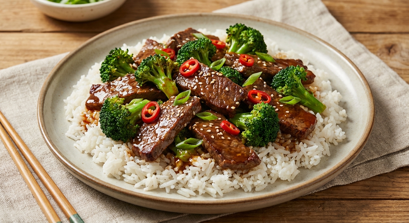 Beef & Broccoli Stir-Fry with Jasmine Rice