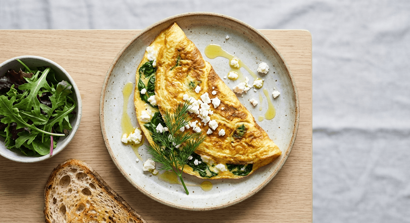 Spinach and Feta Omelette