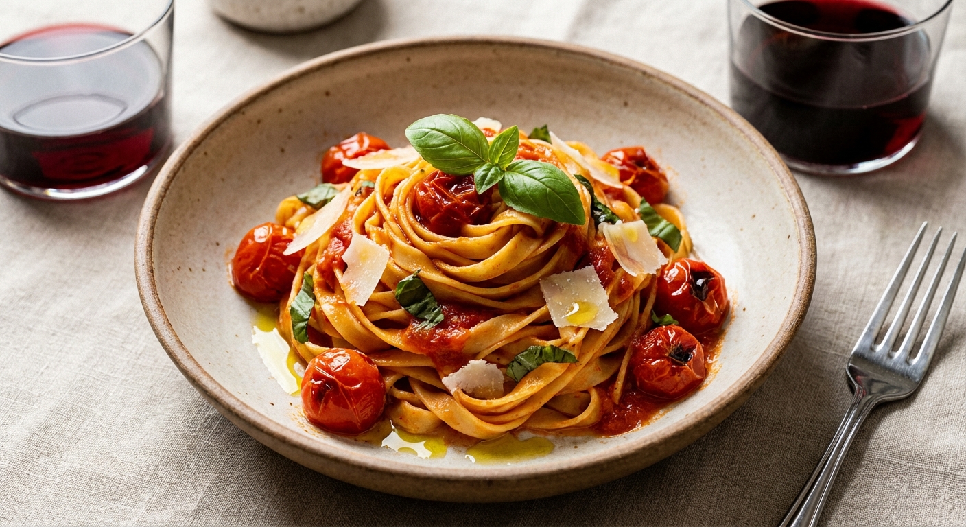 Tomato Basil Pasta - Delicious Homemade Recipe