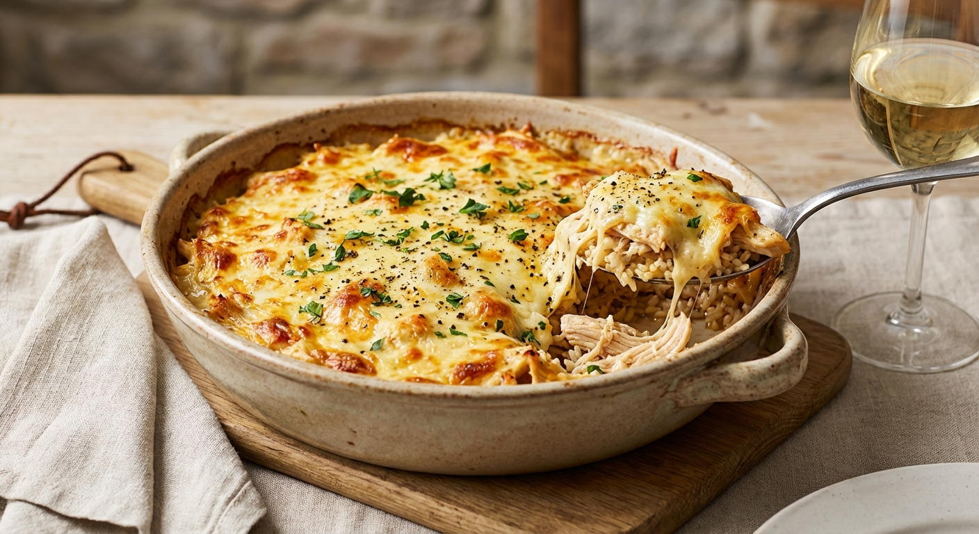 Cheesy Chicken and Rice Casserole