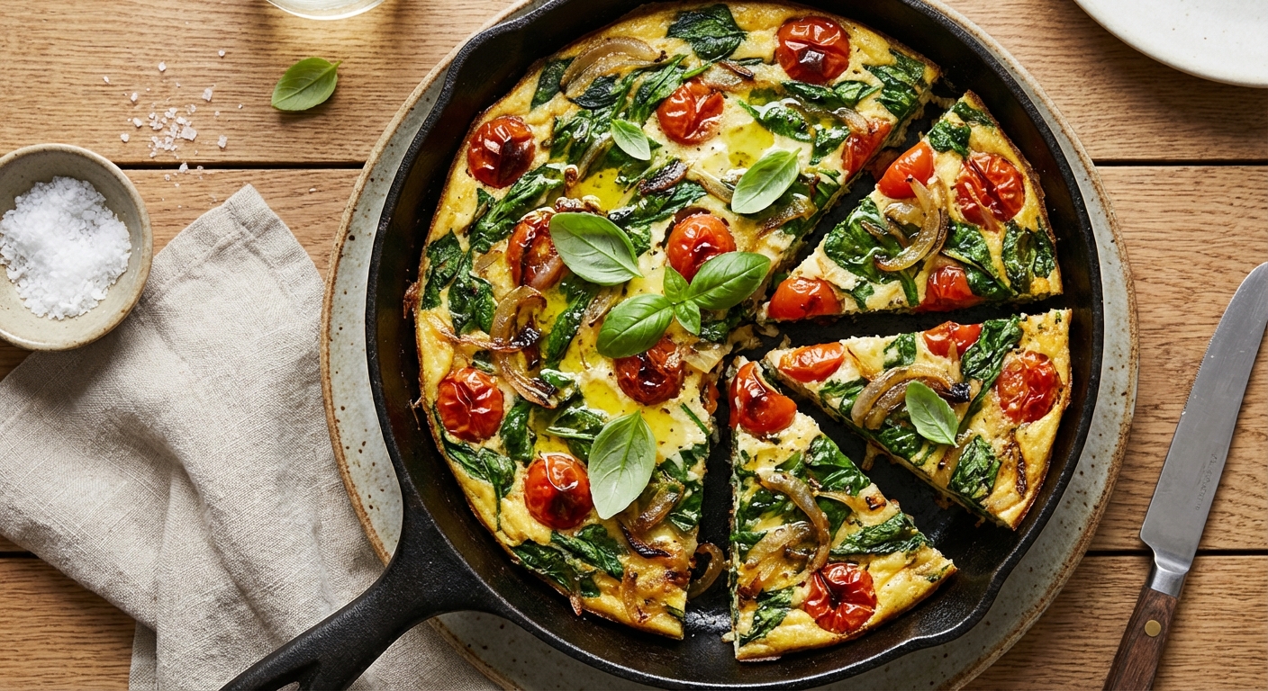 Italian Spinach & Tomato Frittata (Paleo)