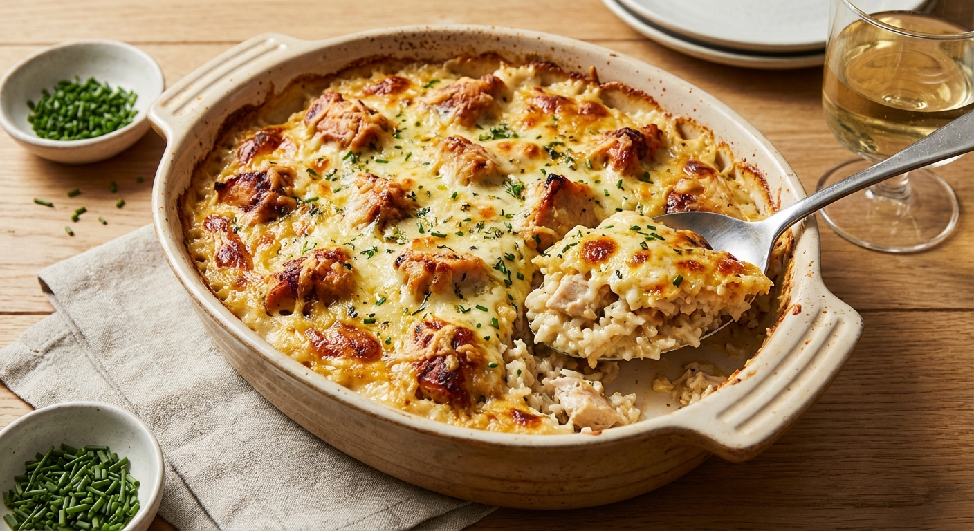 Cheesy Chicken and Rice Casserole