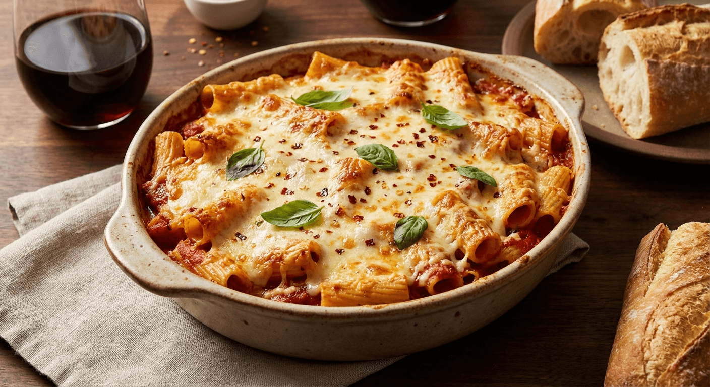 Cheesy Baked Rigatoni
