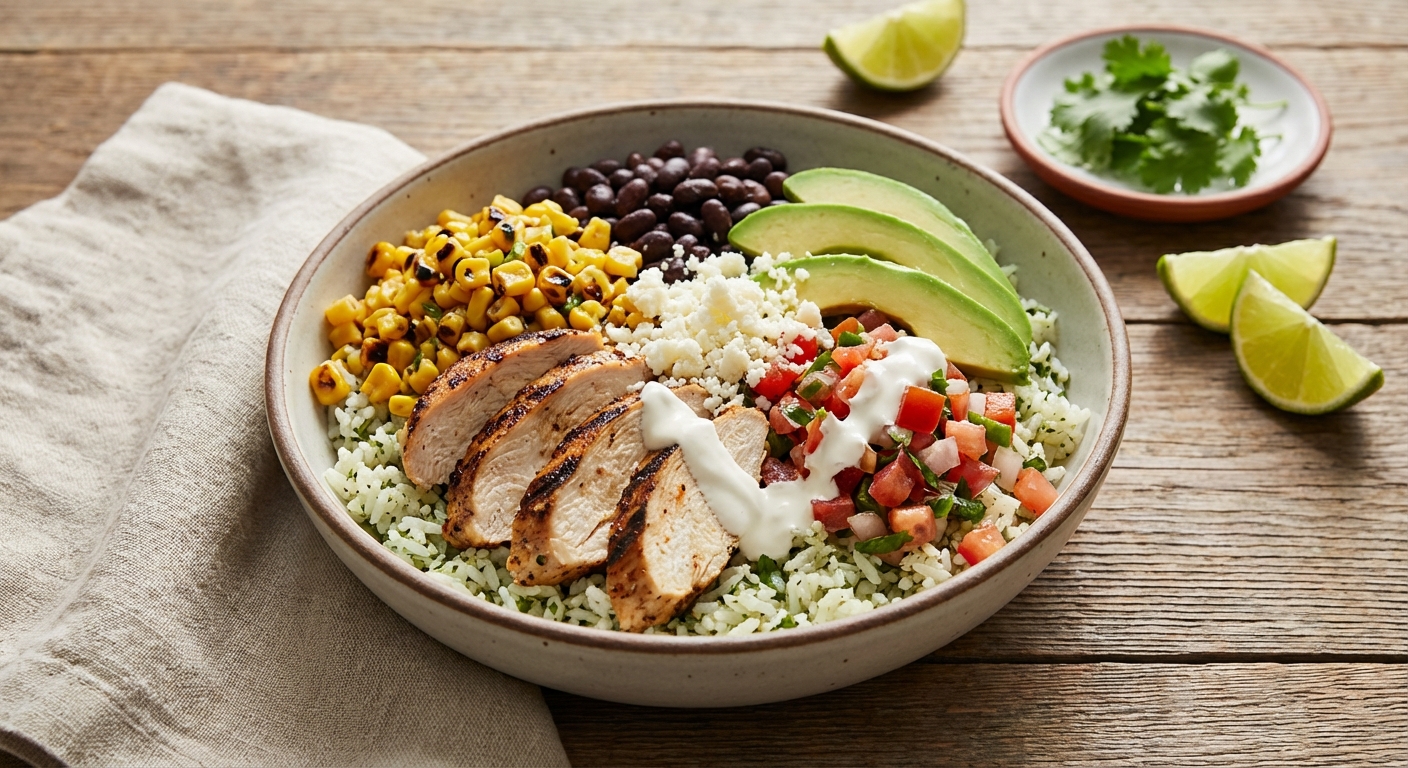 Mexican-Style Chicken Burrito Bowl