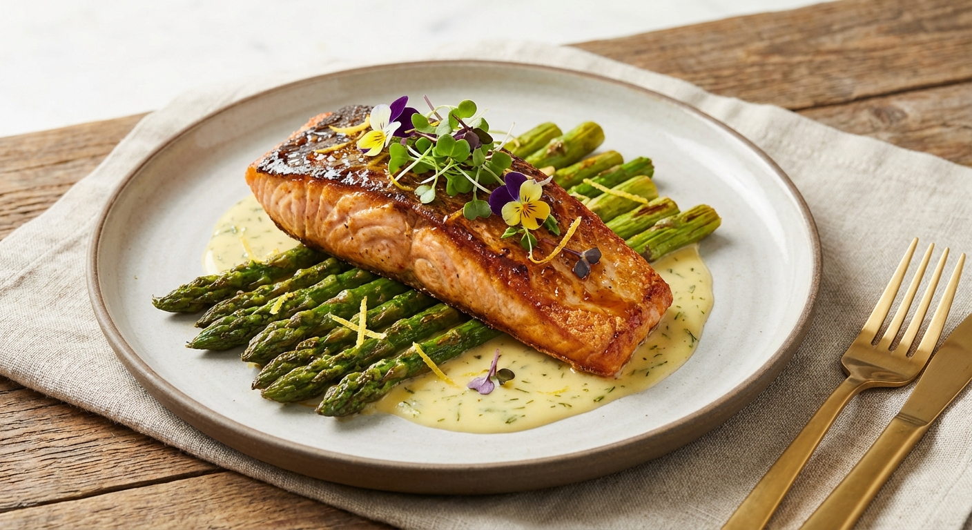 Baked Salmon with Asparagus