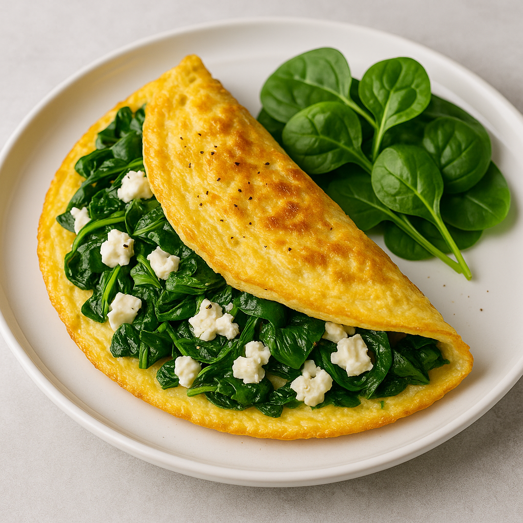 Spinach and Feta Omelette