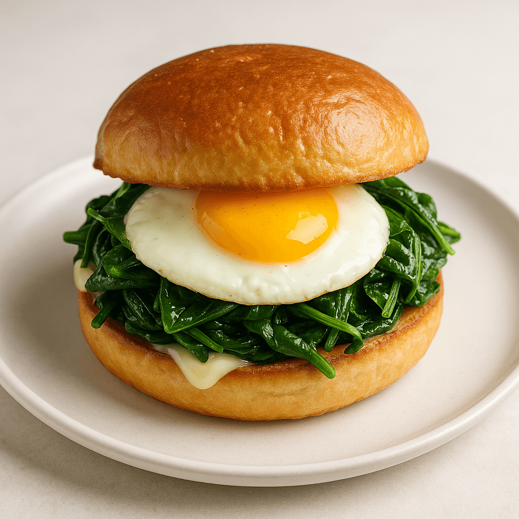 Egg and Spinach Breakfast Sandwich