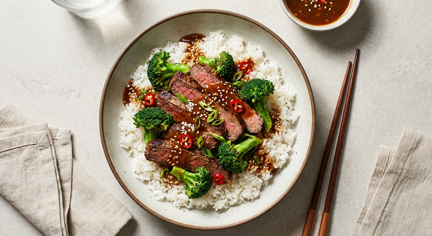 Beef & Broccoli Stir-Fry with Jasmine Rice