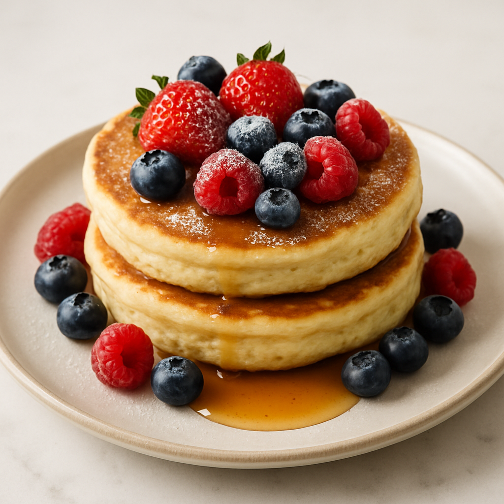 Fluffy Pancakes with Berries