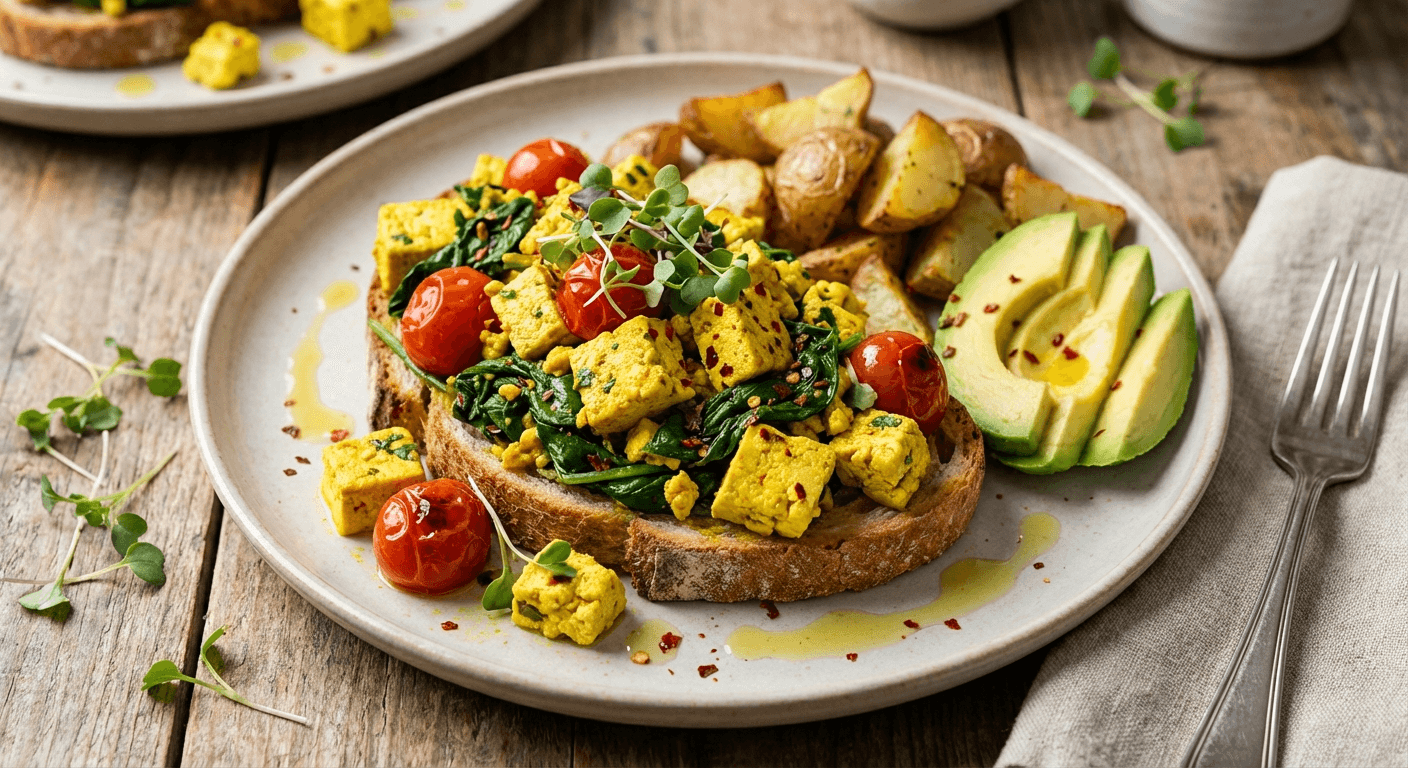 Tofu Scramble with Spinach