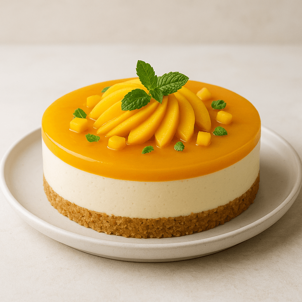 No-Bake Mango Cheesecake