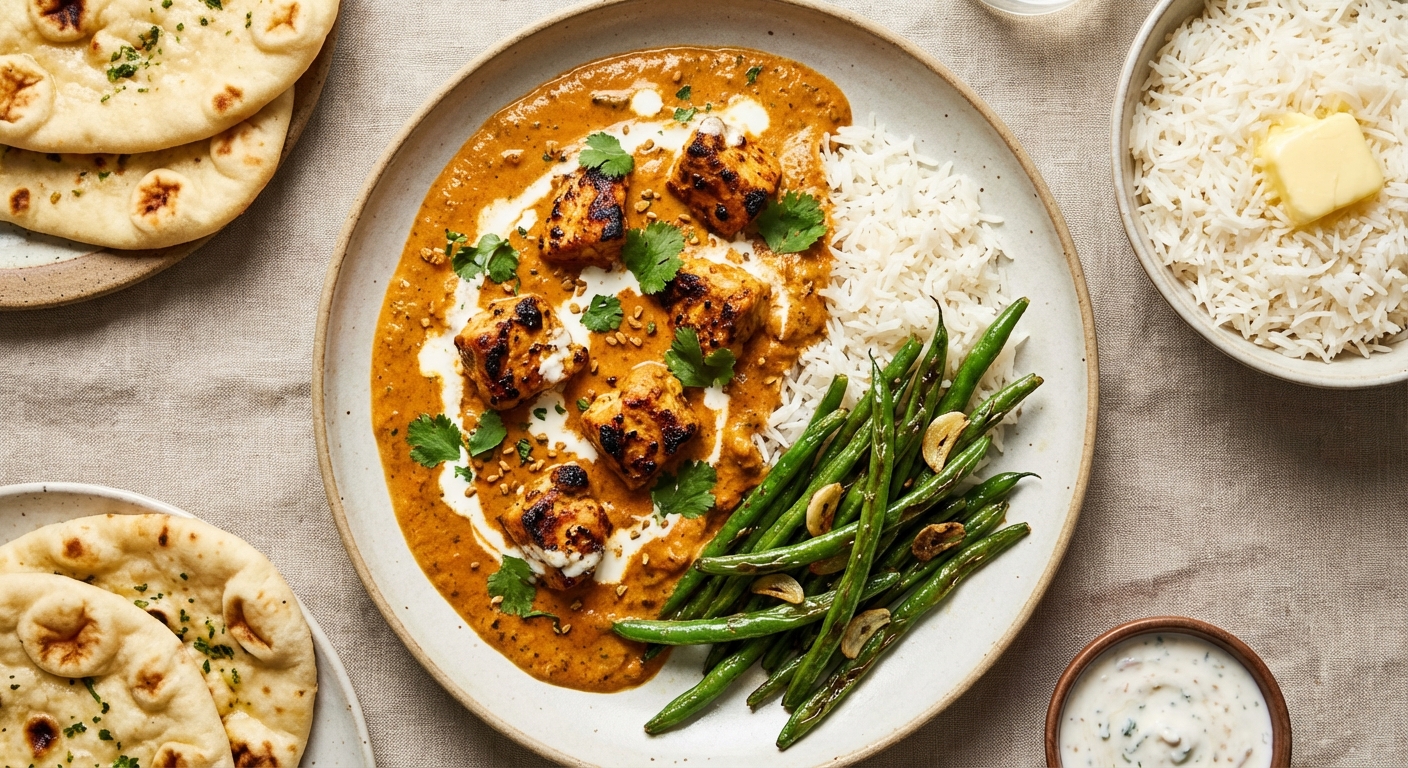 Chicken Tikka Masala with Basmati Rice & Green Beans