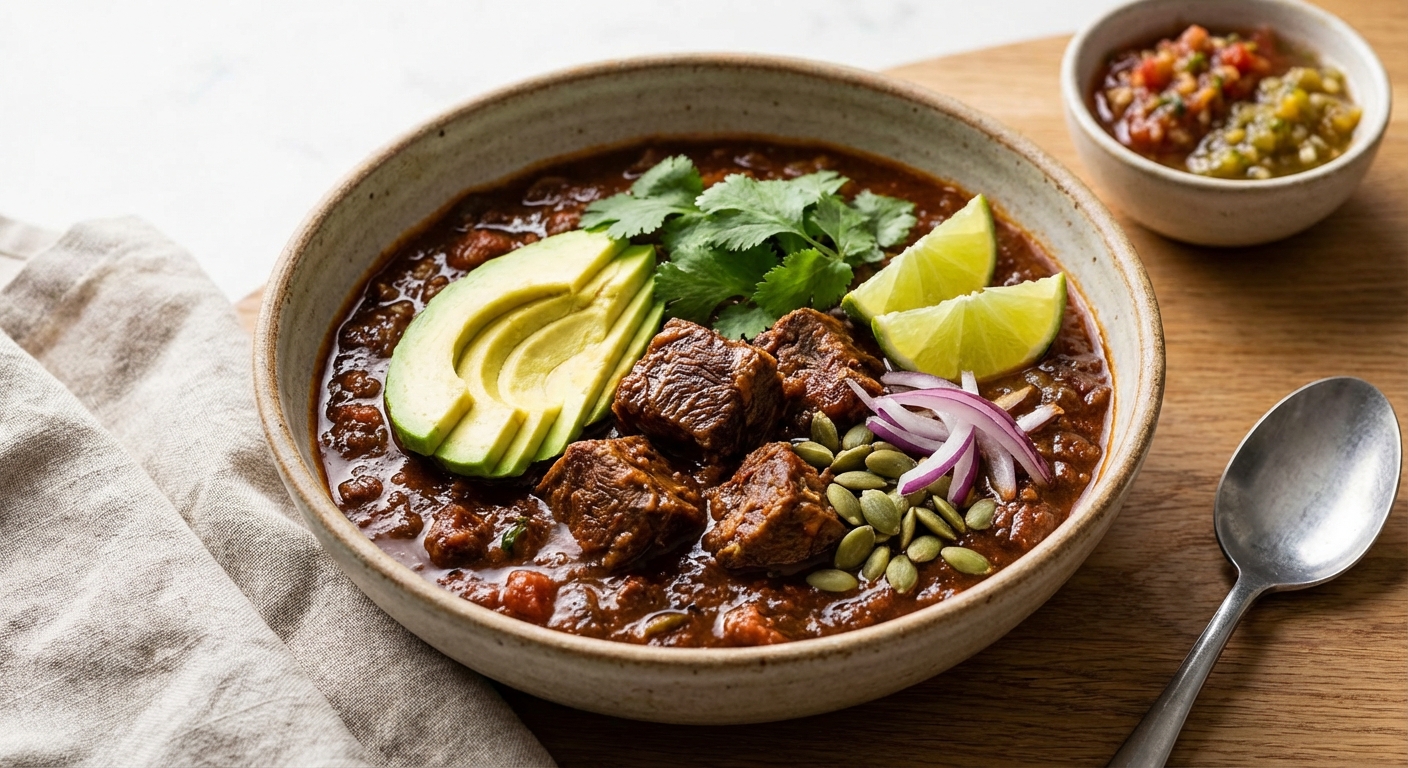 Mexican Lamb Chili with Avocado & Cilantro (Paleo)