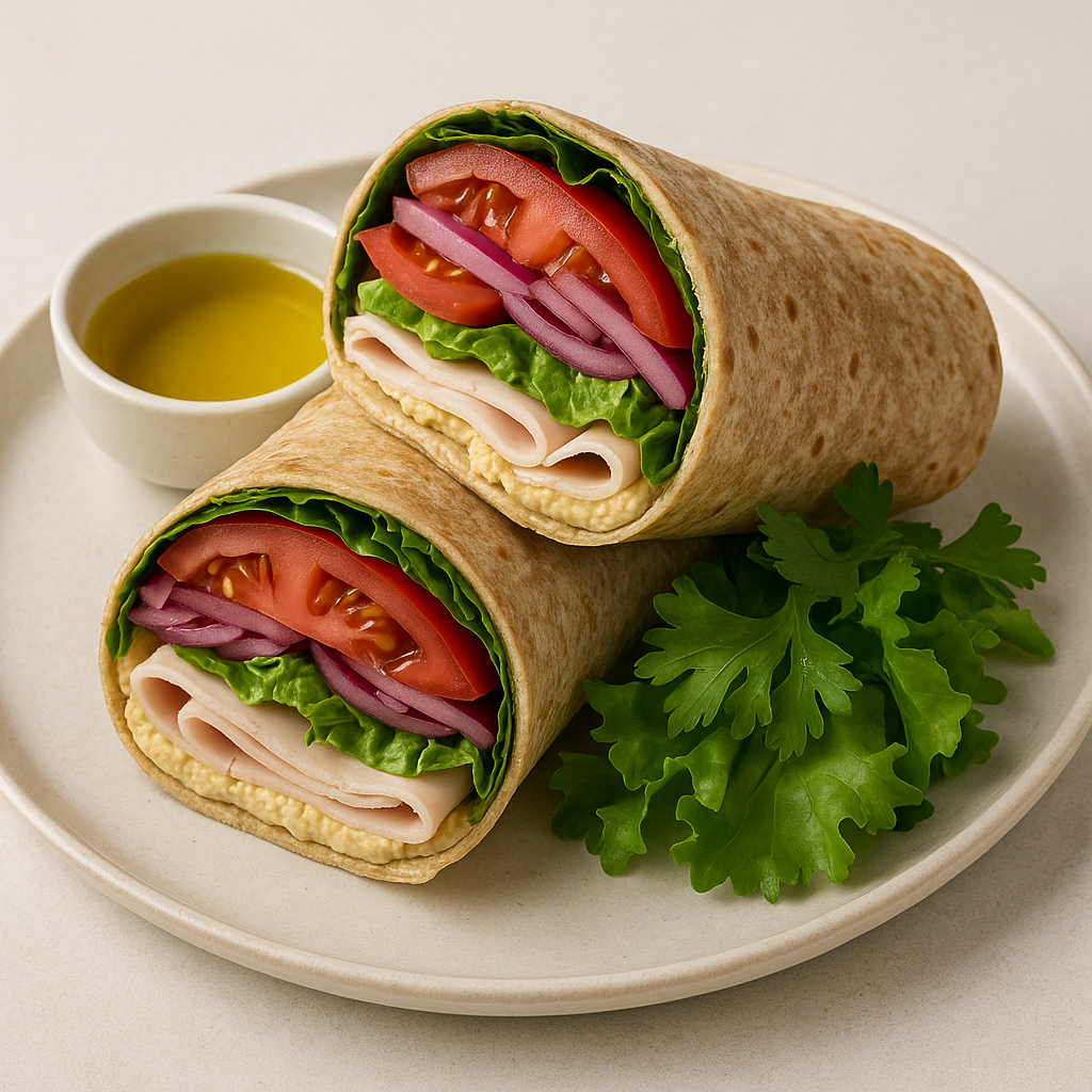 Turkey and Hummus Wrap