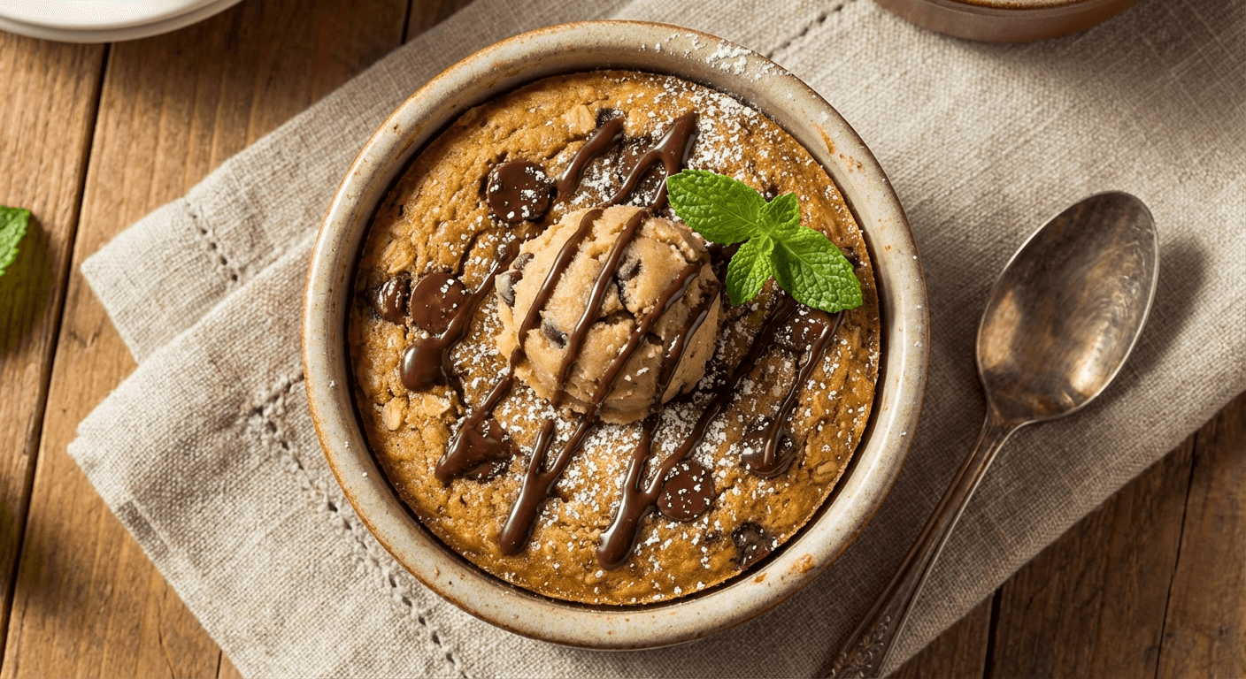 Single Serve Cookie Dough Baked Oats