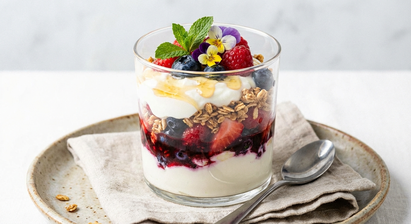 Greek Yogurt & Oat Berry Parfait