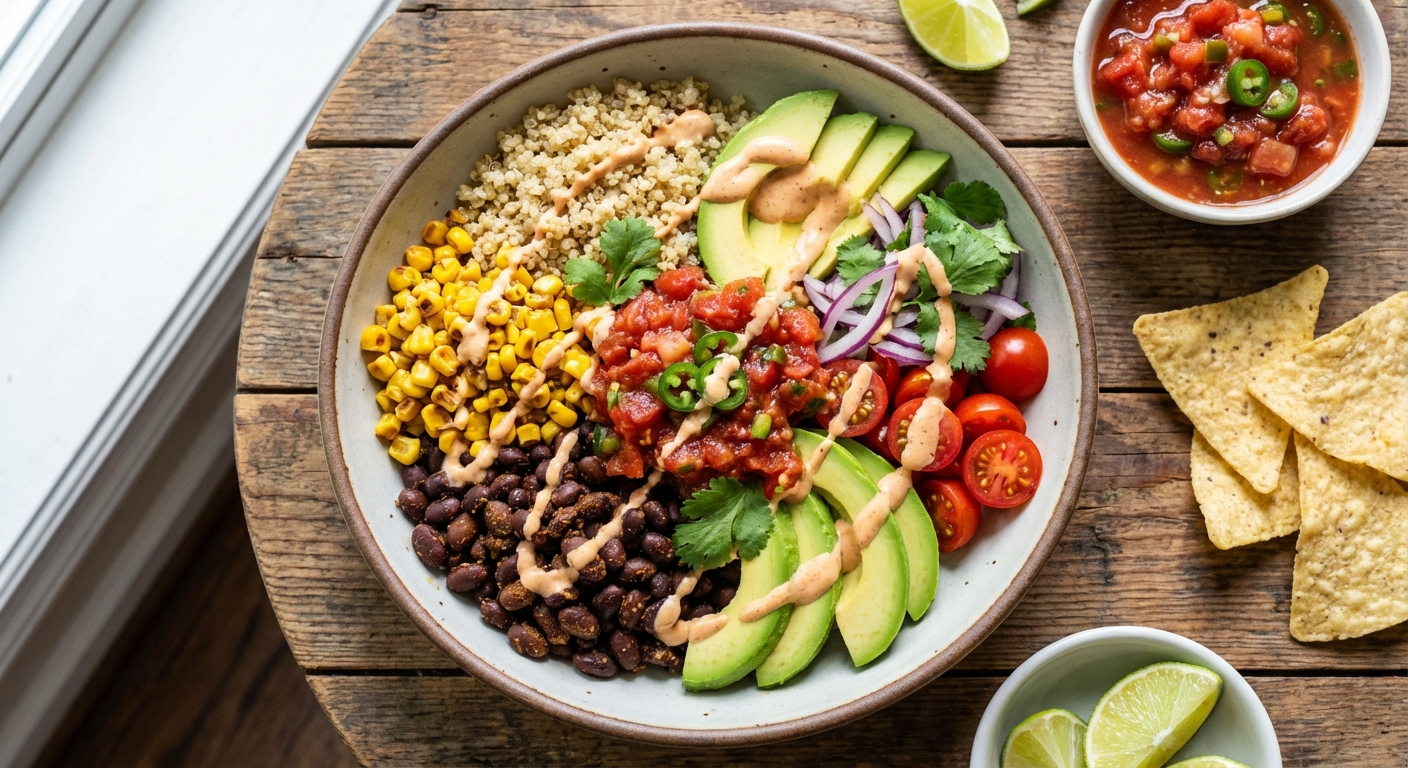 Quinoa & Black Bean Bowl with Salsa