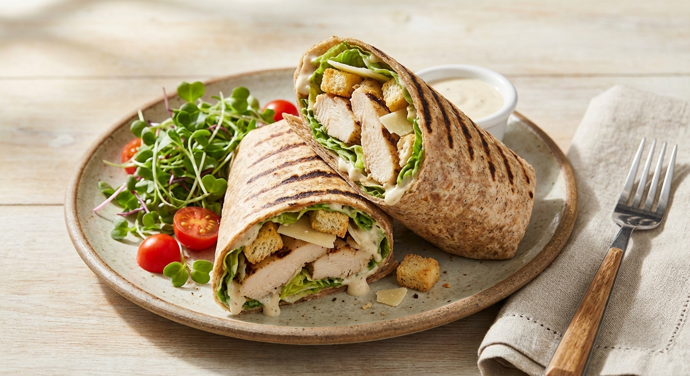 Grilled Chicken Caesar Wrap (Whole Wheat)