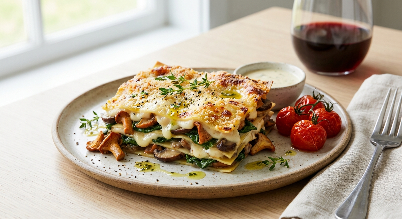 Mushroom & Spinach Vegetarian Lasagna
