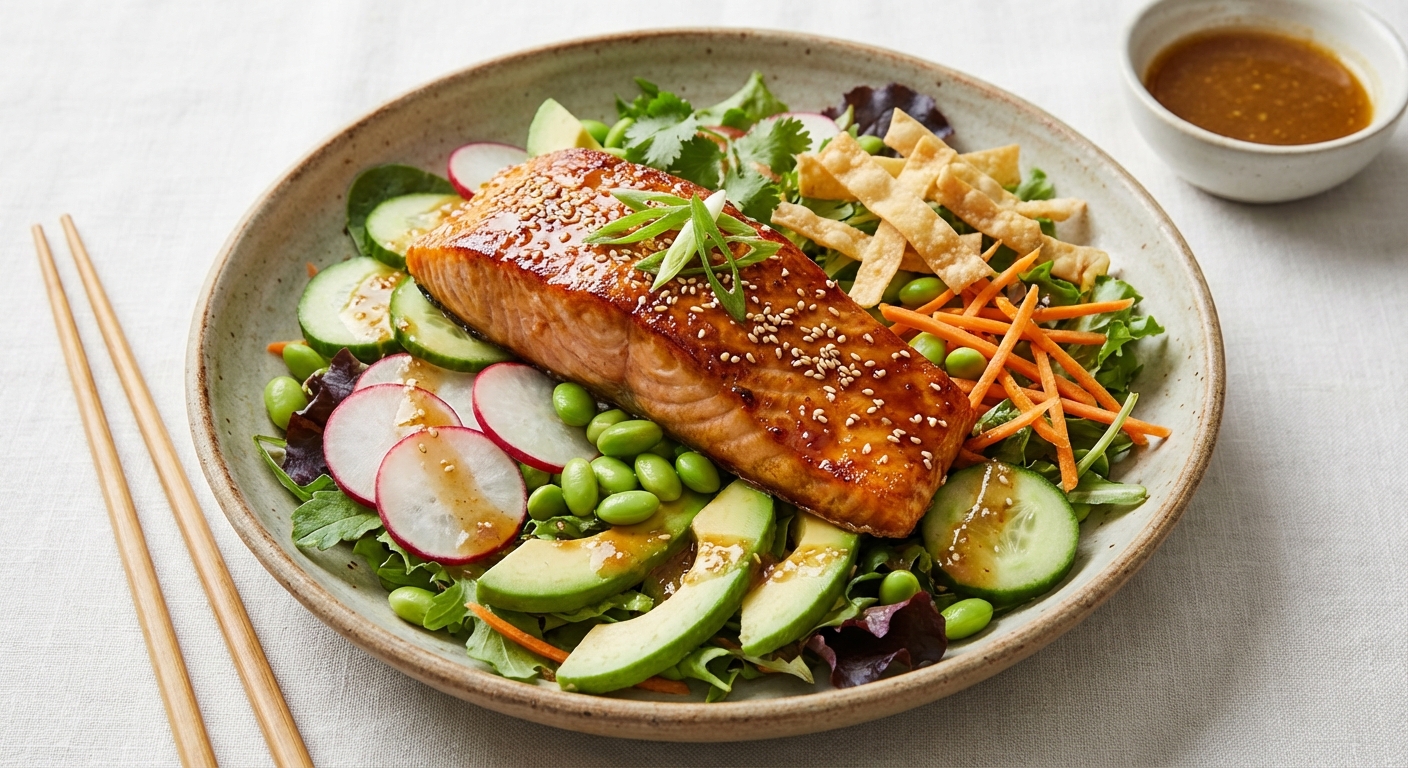 Asian Sesame-Ginger Salmon Salad