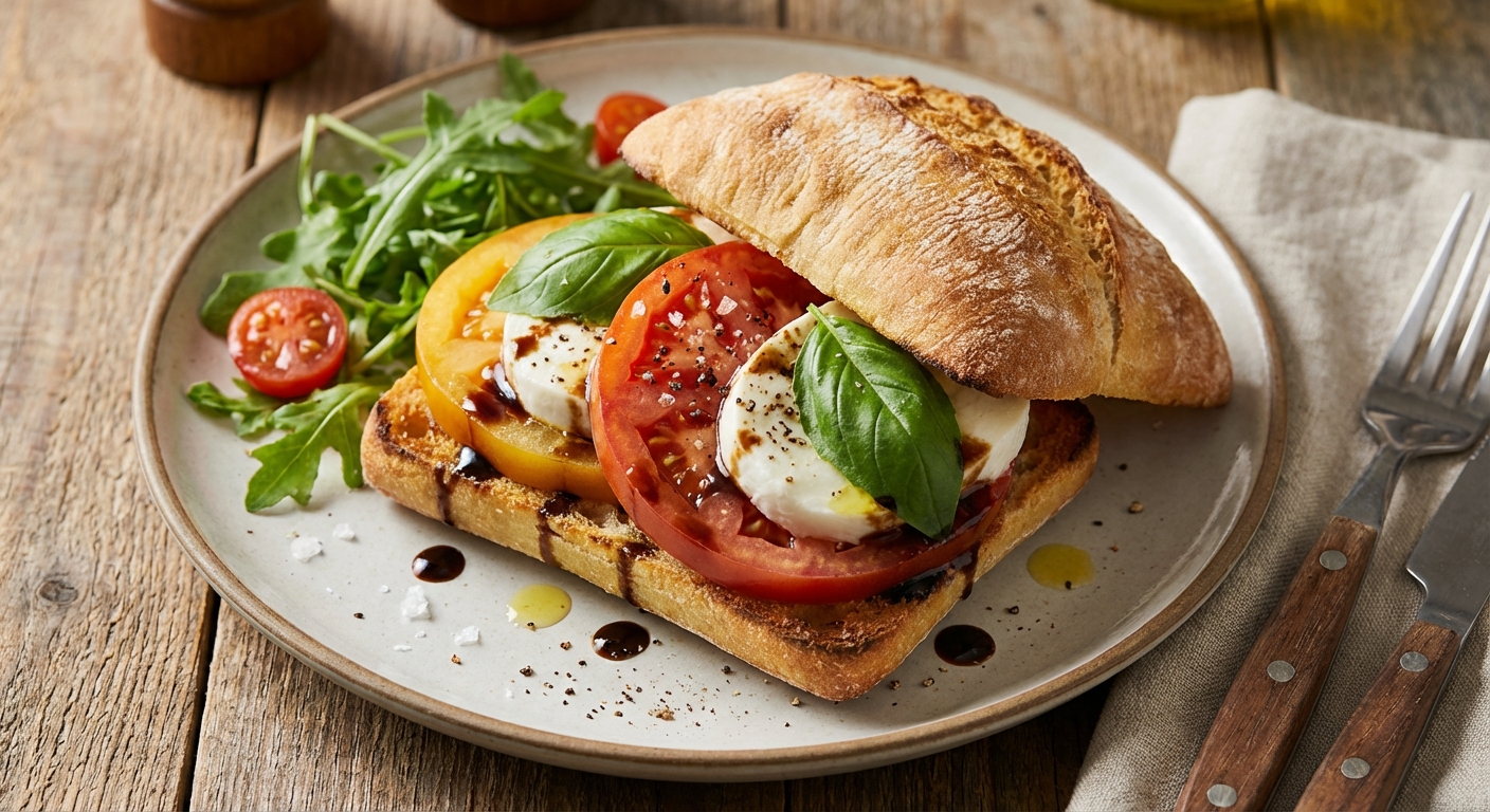 Caprese Sandwich on Ciabatta