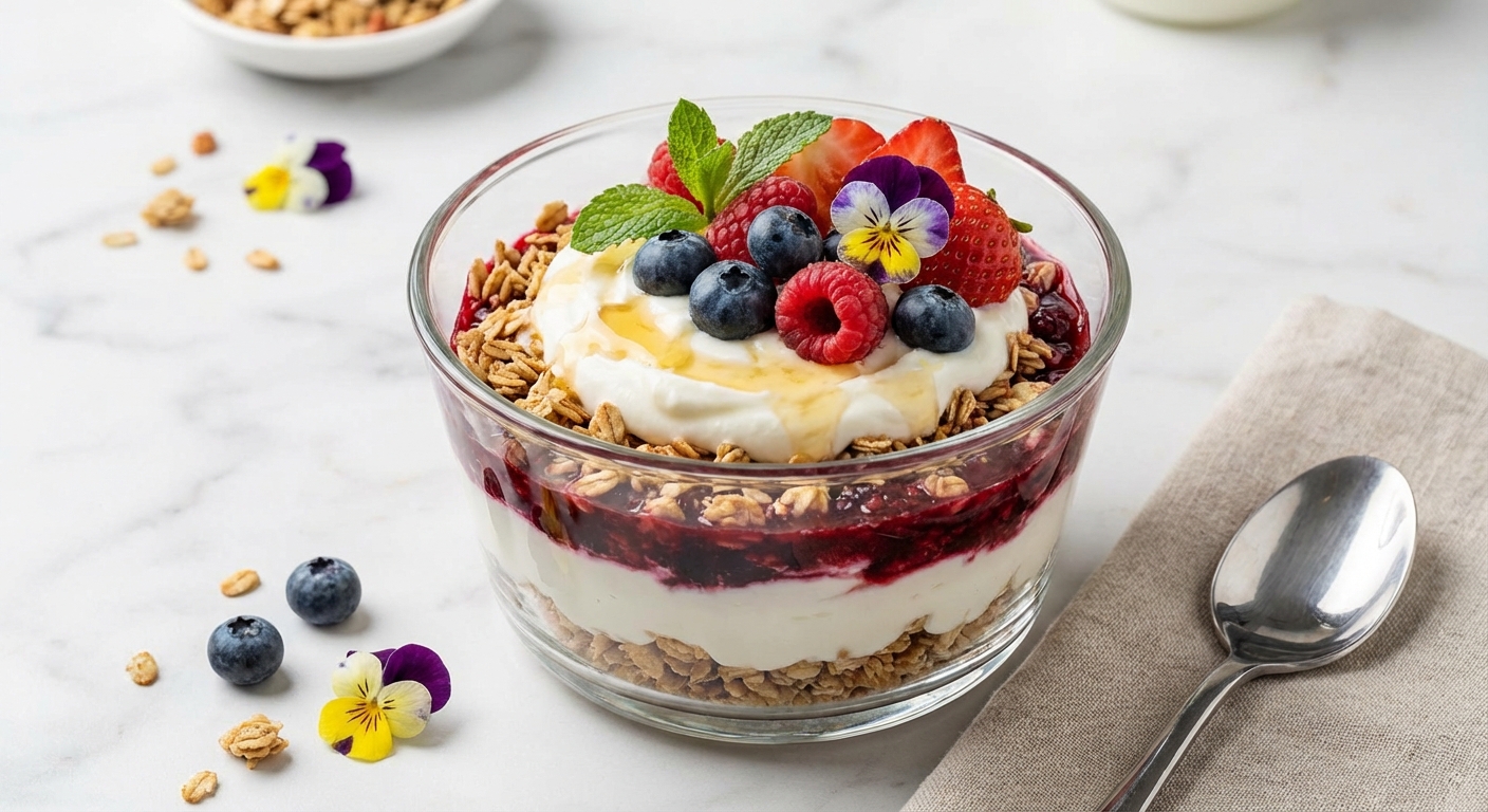 Greek Yogurt Oat & Berry Parfait