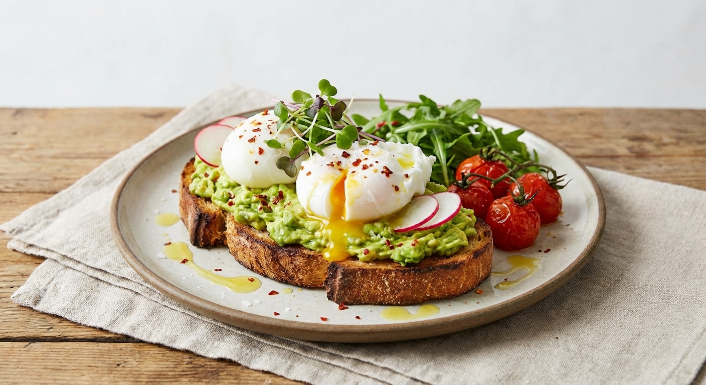 Avocado Toast with Poached Eggs