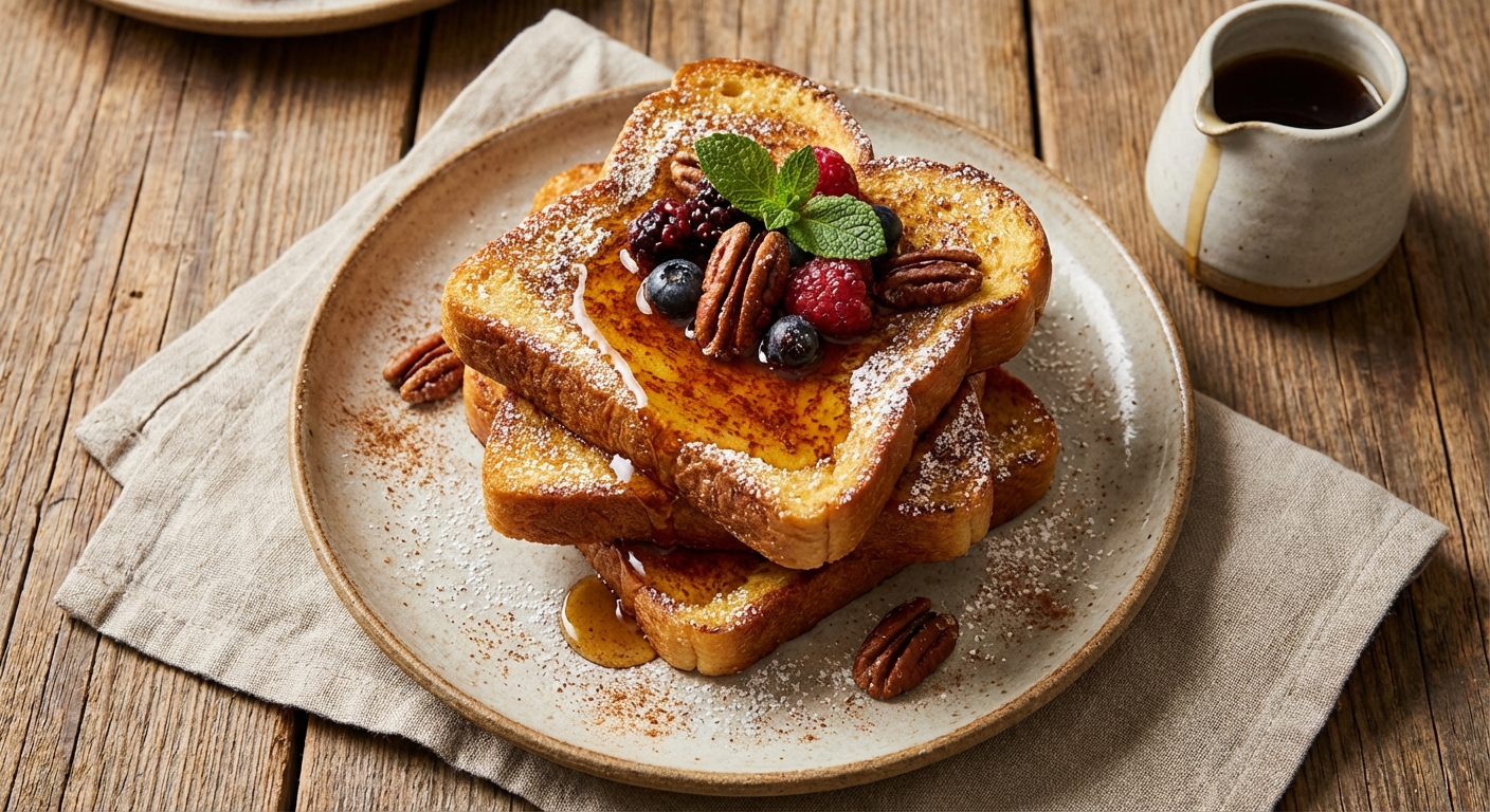 Cinnamon French Toast with Maple Syrup