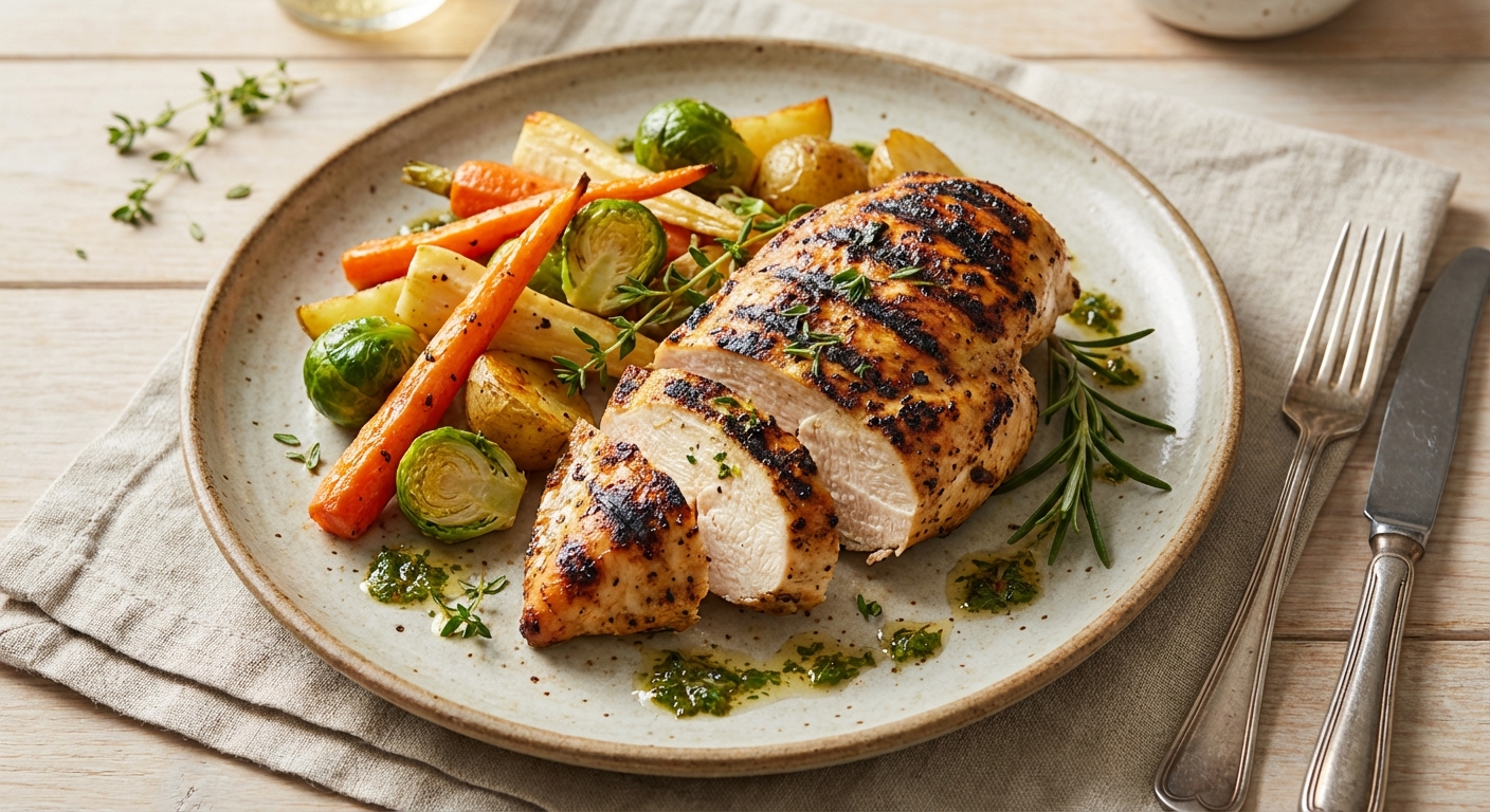 Grilled Chicken with Roasted Vegetables