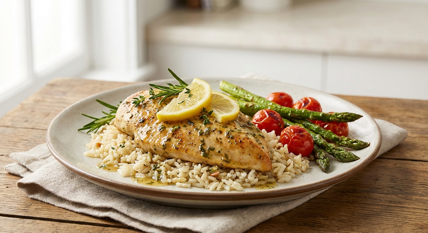 Lemon Herb Chicken with Rice