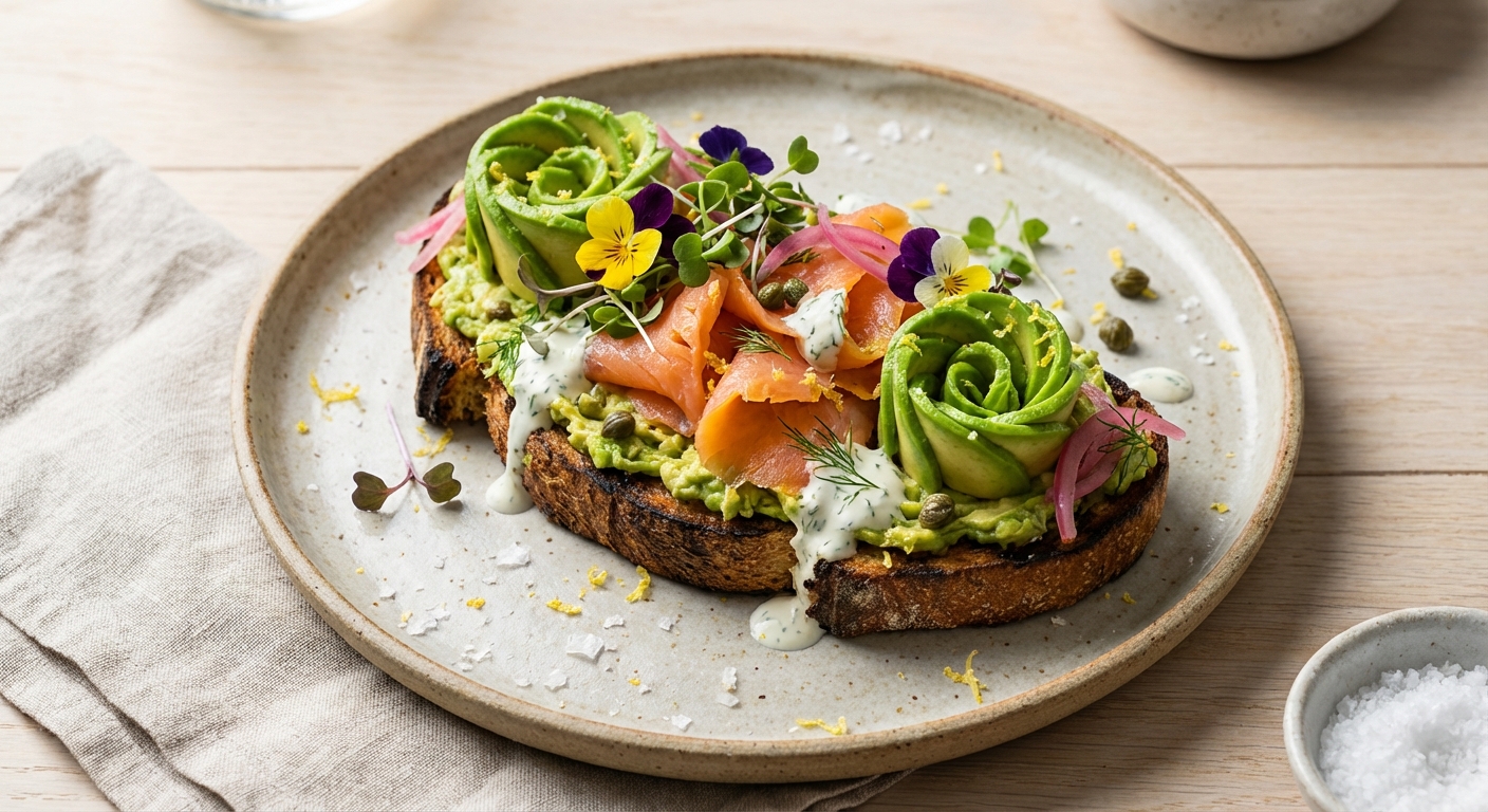 Smoked Salmon & Avocado Toast (Egg-Free)