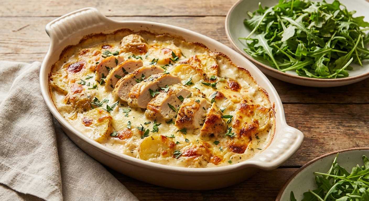 Creamy Herb Chicken & Potato Casserole